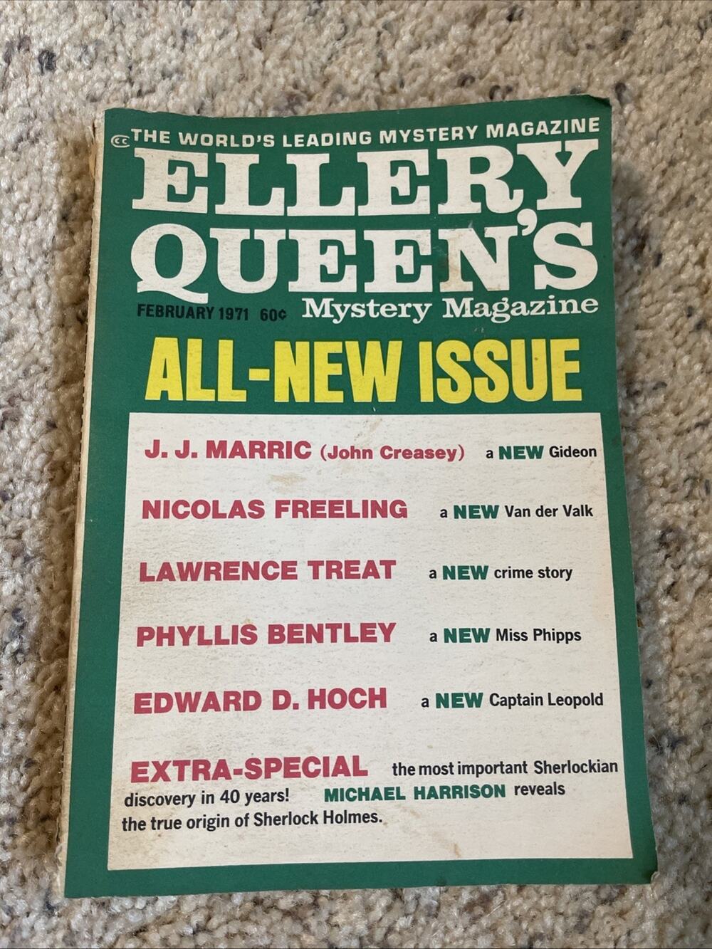 Ellery Queen's Mystery Magazine Vol 57 No 2 Whole No 327 February 1971 Rare